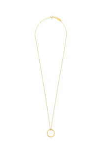 Maison Margiela women’s gold-toned minimalist necklace with a simple circular pendant on a delicate chain