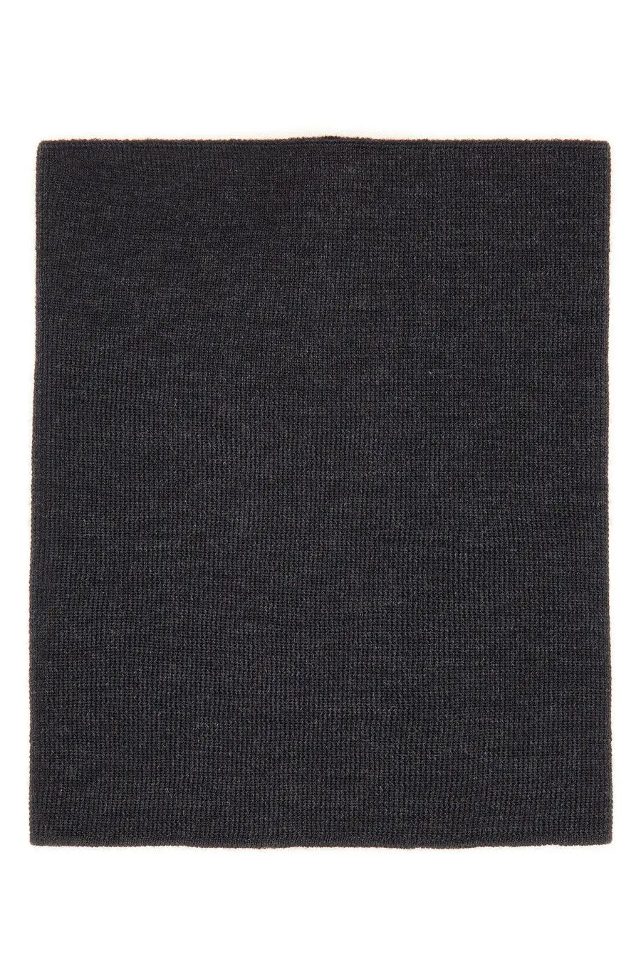 Maison Margiela women’s grey knitted scarf with black textured woven pattern perfect for cold weather