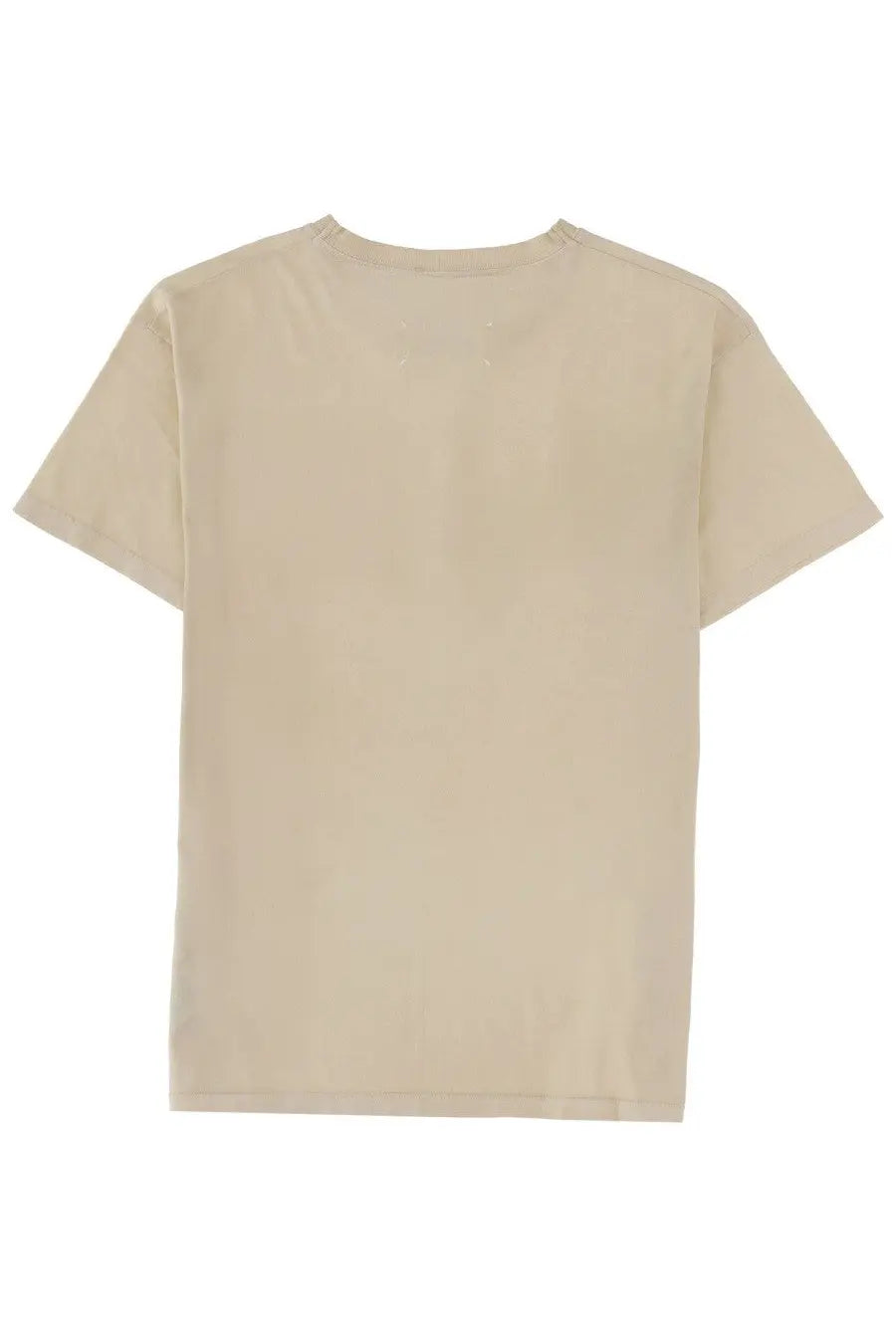 Maison margiela women’s beige short-sleeved cotton t-shirt with a simple crew neck design for casual wear
