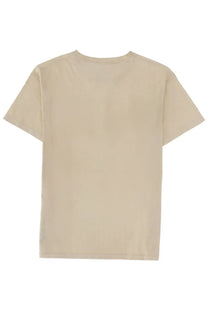 Maison margiela women’s beige short-sleeved cotton t-shirt with a simple crew neck design for casual wear
