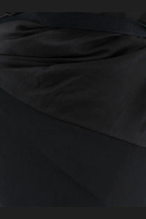 Maison margiela women’s silk dress in black satin fabric with smooth glossy finish and subtle sheen