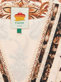 FARM Rio Women's Majestic Garden Sand Blouse Beige