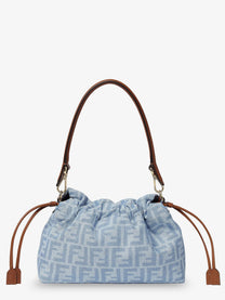 Fendi Women's Mamma Baguette Light Denim Crossbody Bag Blue
