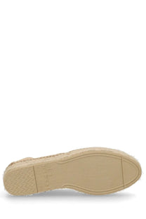 Beige manebi women’s espadrilla wedge sandal with woven jute sole and rubberized heel grip
