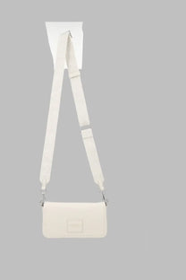 Marc Jacobs women’s borsa the leather mini bag white minimalist crossbody bag with sleek rectangular design and adjustable strap