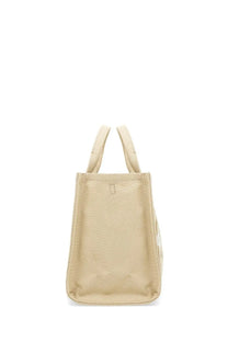 Marc Jacobs women’s borsa medium tote beige canvas bag with short handles and minimalist stitching
