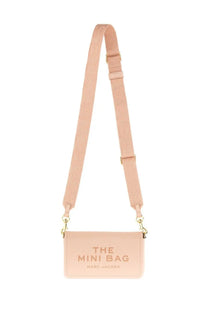 Marc Jacobs women’s borsa the mini bag blush pink leather crossbody with adjustable strap and gold-tone hardware