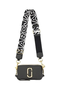 Marc Jacobs women’s borsa snapshot black camera bag with gold-tone hardware and bold repeating logo strap