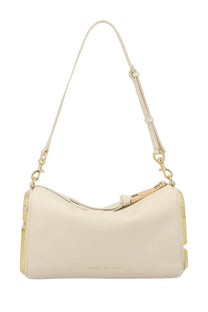 Marc Jacobs women’s borsa snapshot cream leather hobo bag with gold-tone hardware and slender shoulder strap
