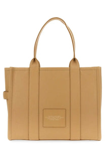 Marc Jacobs women’s borsa the tote large beige leather tote bag with structured rectangular shape and top handles