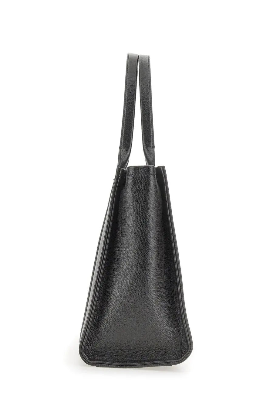 Marc Jacobs women’s borsa the tote large black pebbled leather tote bag with two slender handles