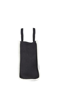 Marc jacobs womens borsa the tote medium black black woven phone case with white trim and adjustable straps
