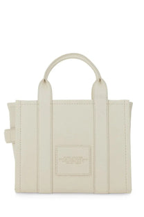 Marc Jacobs women’s borsa the tote small white cream-colored leather tote bag with minimalist design and embossed brand label