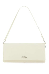 Cream-colored marc jacobs womens the glam mirror bag clutch with sleek minimalist design and matching shoulder strap