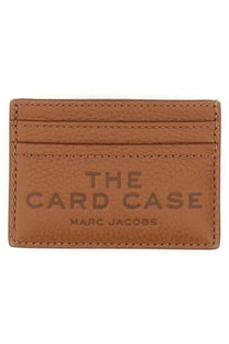 Tan leather card case with embossed the card case marc jacobs branding from marc jacobs womens portacarte collection