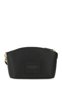 Marc Jacobs women’s pouch the beauty bag black textured leather clutch with gold-tone zipper and hardware