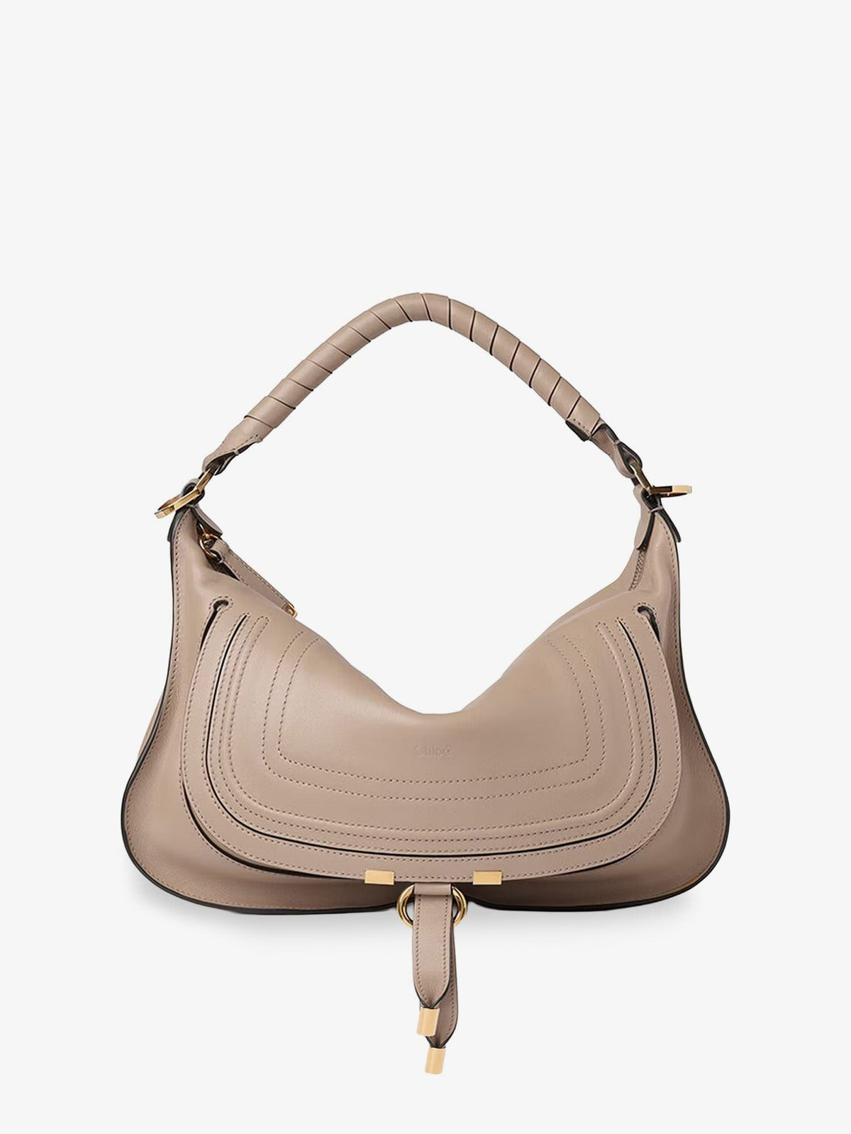 Chloé Women's Marcie Small Leather Shoulder Bag Grey