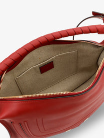 Chloé Women's Marcie Small Leather Shoulder Bag Red