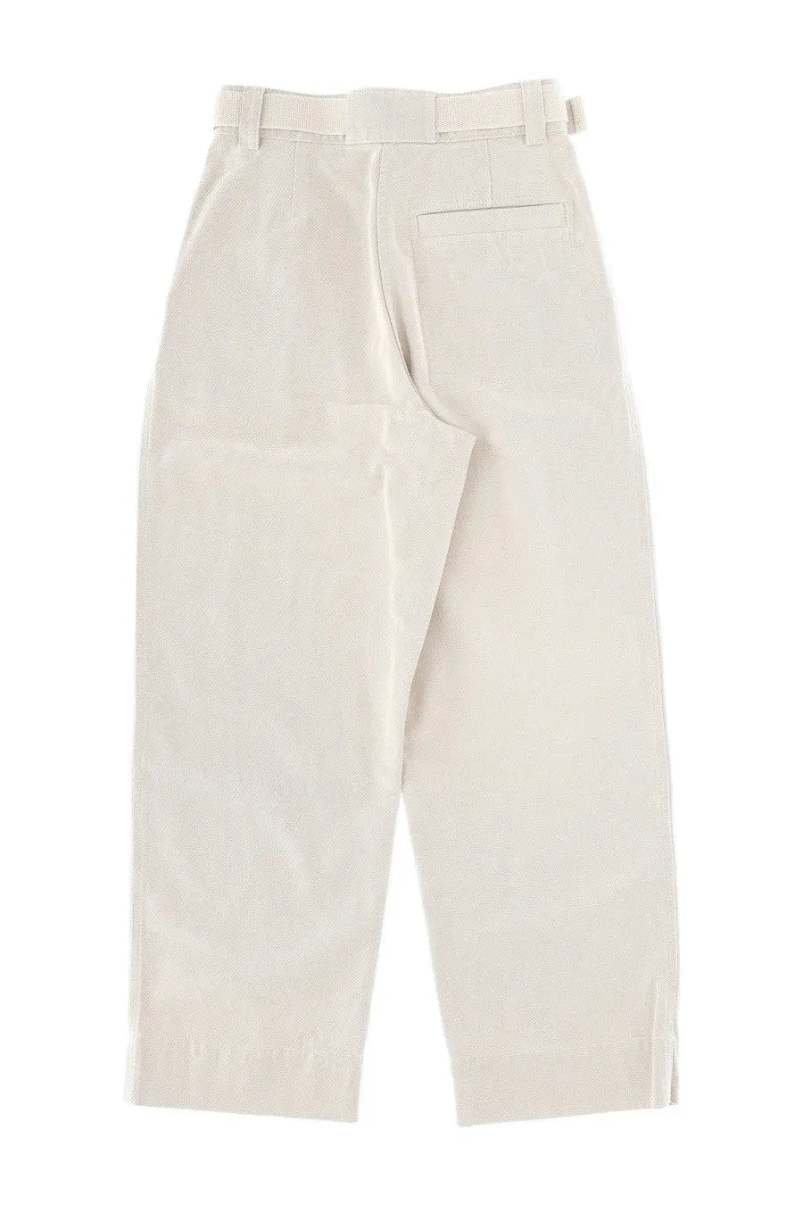 Cream-colored high-waisted tailored trousers with subtle back pleats margaret howell women’s pants mhl white