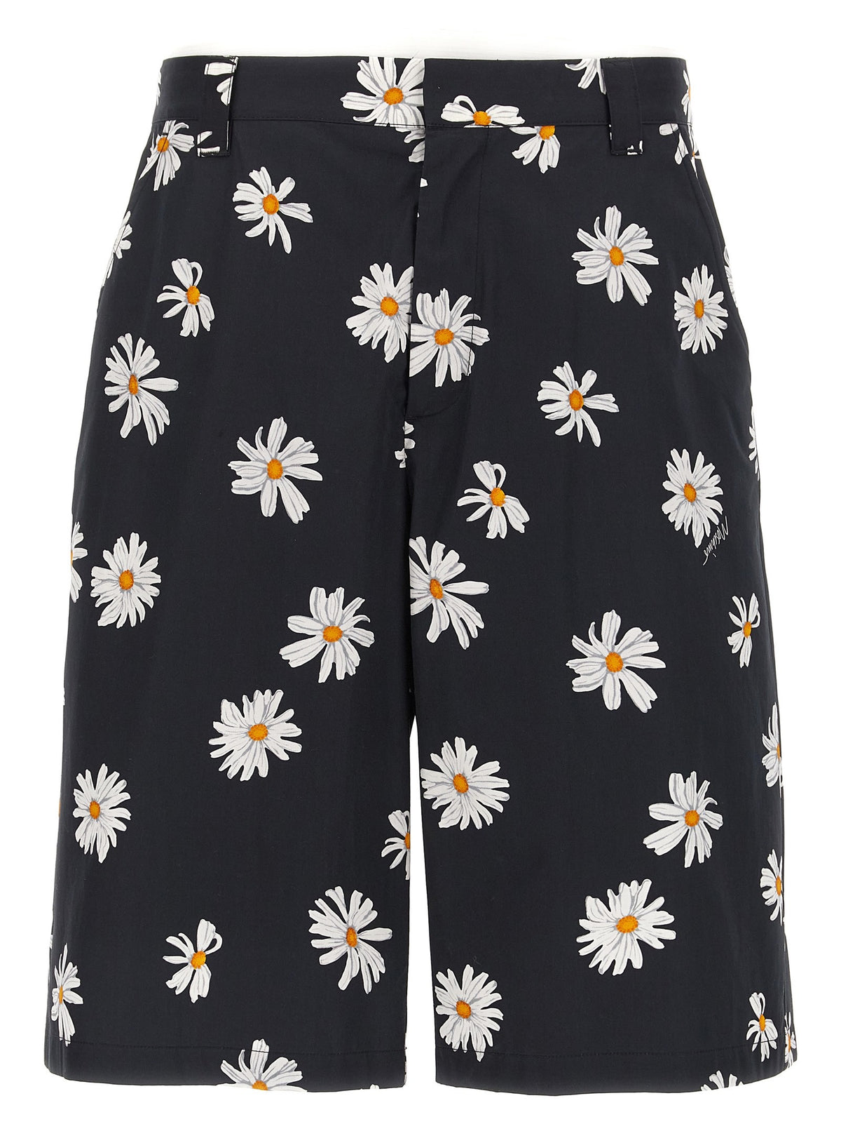 Moschino Margherite Print Bermuda Shorts Black