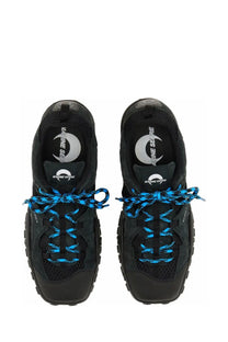 Marine serre women’s ms rise II sneaker black with vibrant blue laces white crescent moon logo and breathable mesh panels