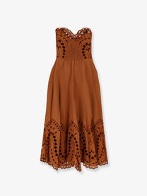 Charo Ruiz Ibiza Women's Marlin Long Dress Brown