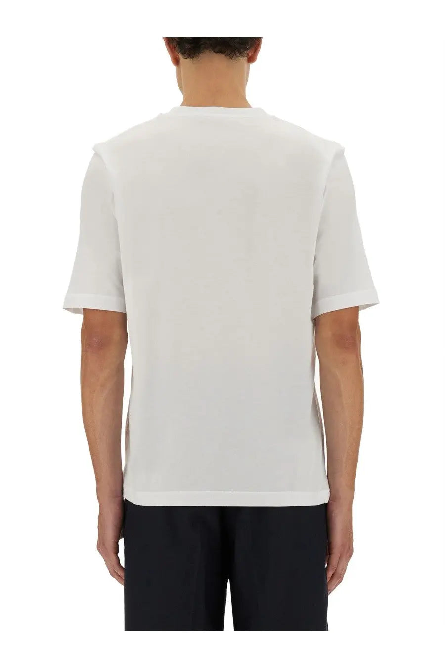 Marni men’s white cotton short-sleeved crew neck t-shirt with a clean minimalist design
