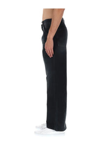 Marni men’s black denim jeans with straight-leg cut and classic five-pocket design in applicazione style