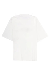 Marni men’s white oversized t-shirt with relaxed fit and short sleeves in breathable cotton fabric
