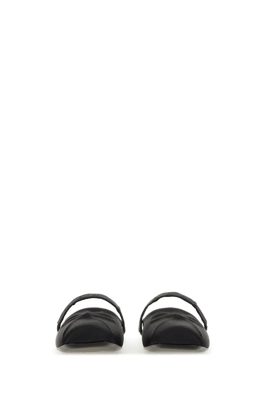 Marni womens ballerina sabot little bow black leather slide sandals with sleek minimalist design and thin ankle straps