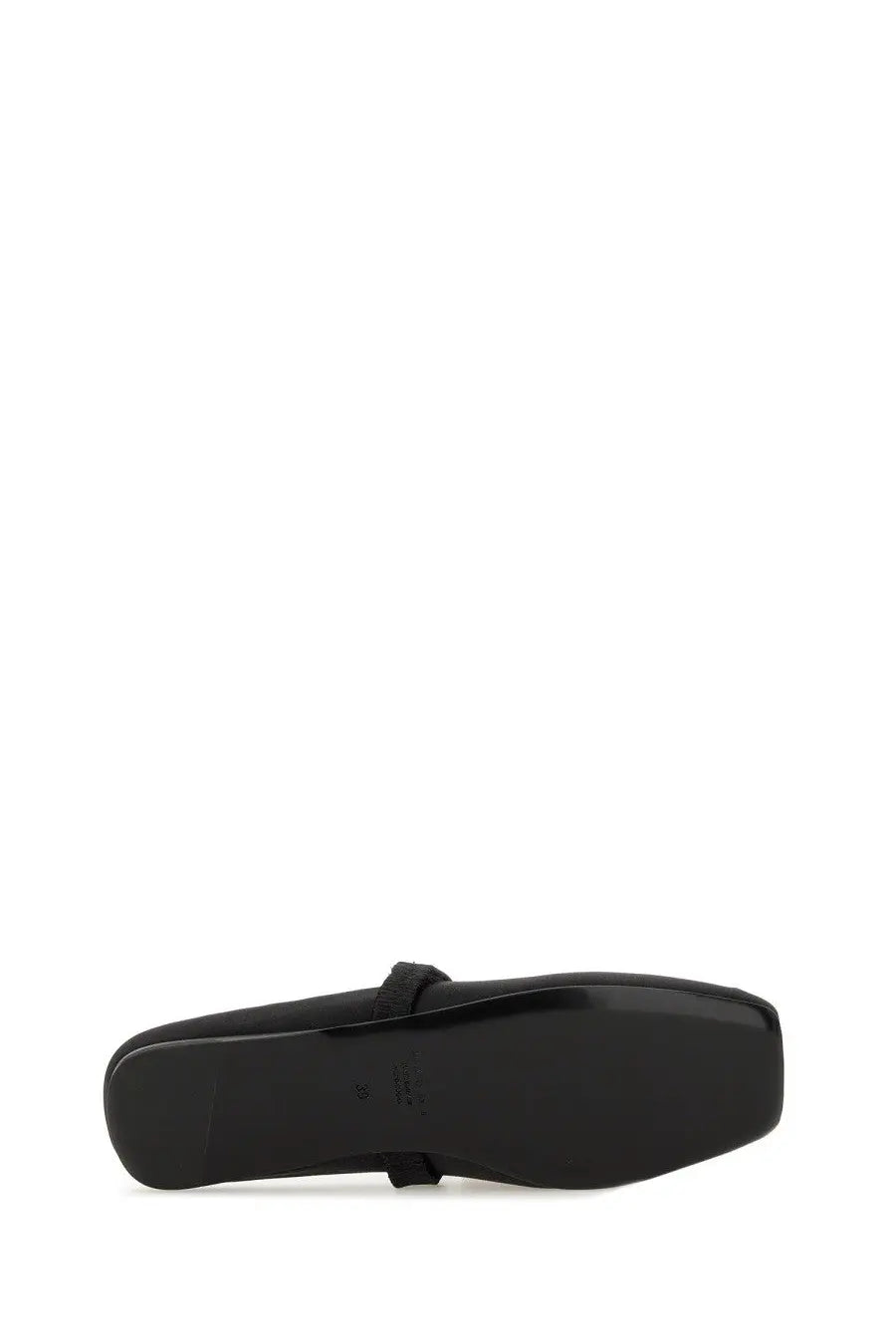 Marni women’s ballerina sabot little bow black flat shoe with square toe black patent leather and thin instep strap