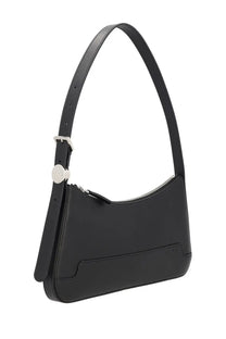 Marni women’s black leather shoulder bag with sleek minimalist design and silver toned hardware