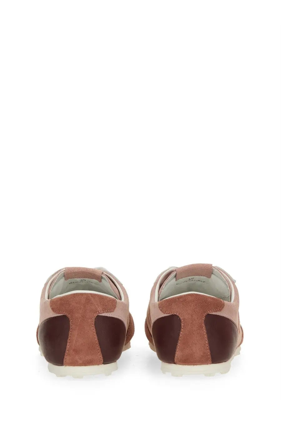Marni women’s leather sneaker beige tan and brown suede with white rubber sole for casual wear