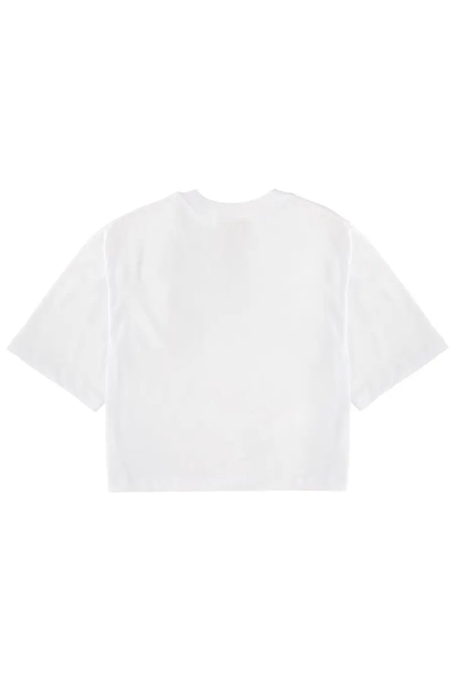 Marni women’s white cropped short-sleeve t-shirt with a simple minimalist design and lightweight fabric