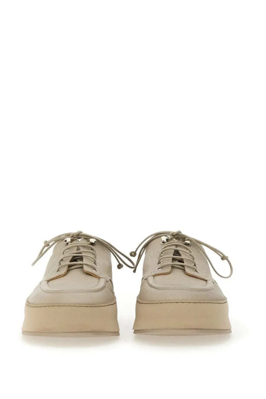 Marsell men’s derby cassapana beige platform lace-up sneakers with matching laces and subtle stitching details
