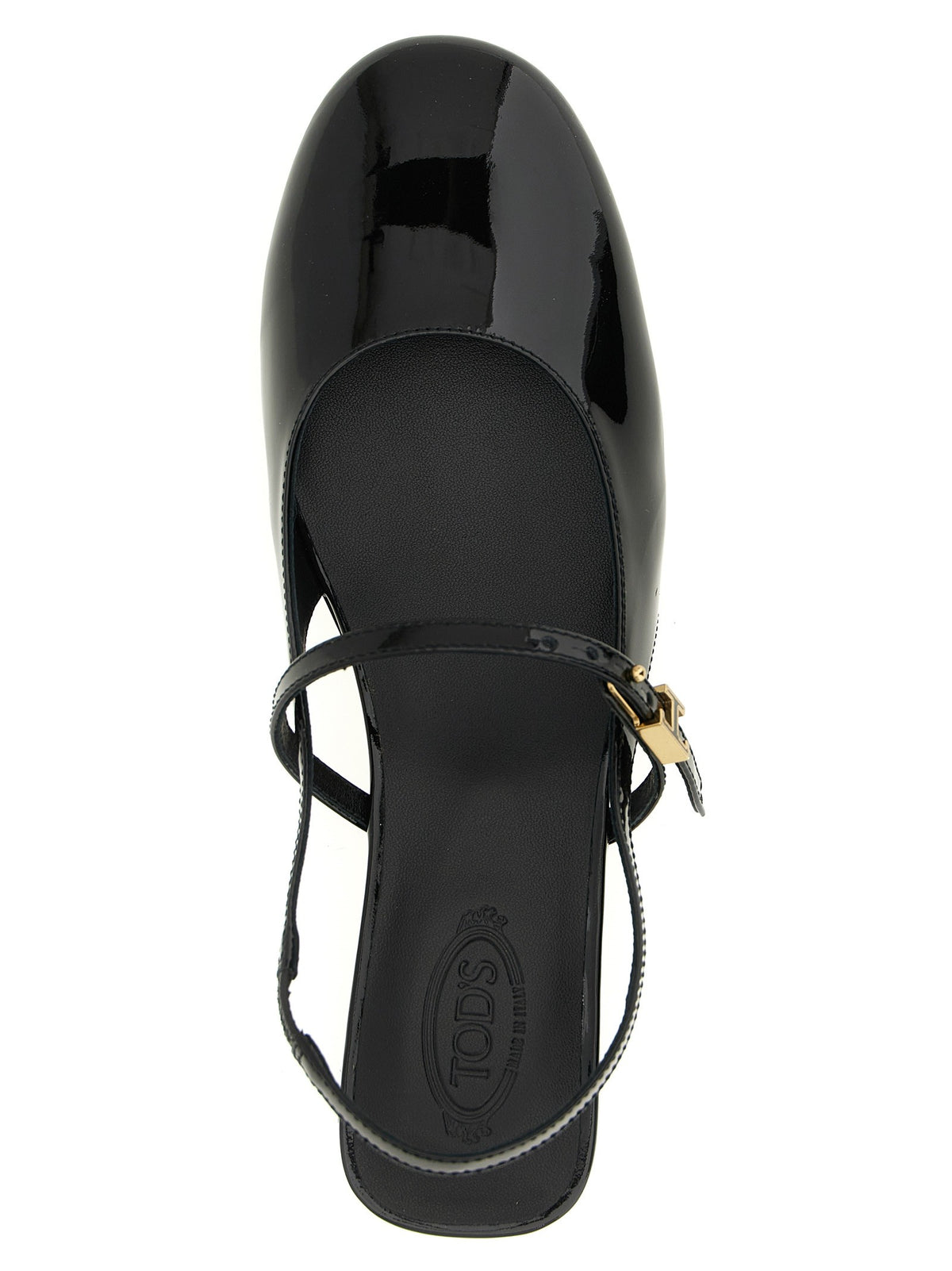 Tod's Mary Jane Patent Ballet Flats Black