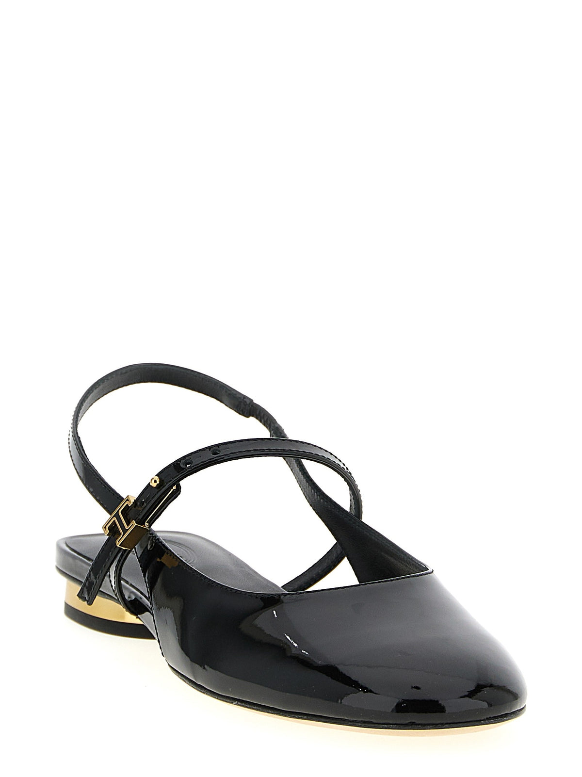 Tod's Mary Jane Patent Ballet Flats Black