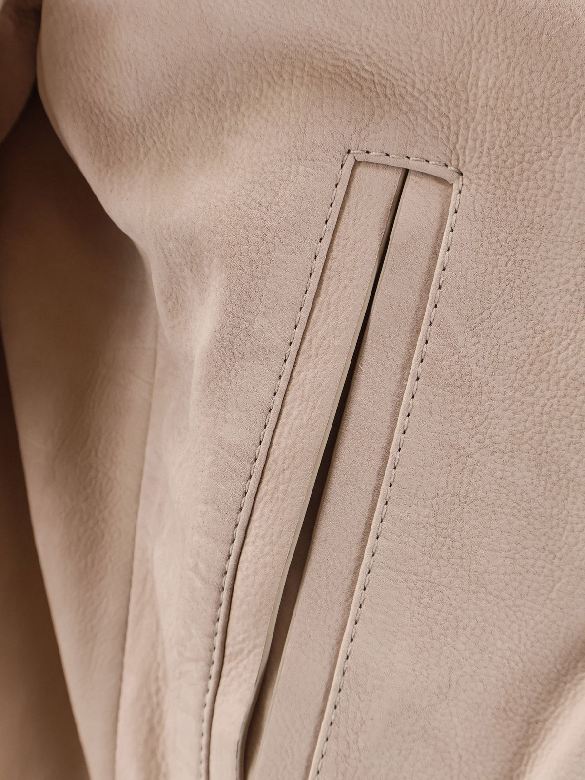 BOSS Men's Masic Leather Jacket Beige