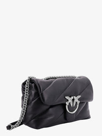Pinko Women's Matelassé Leather Shoulder Bag Black