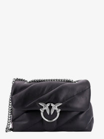 Pinko Women's Matelassé Leather Shoulder Bag Black