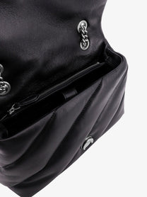 Pinko Women's Matelassé Leather Shoulder Bag Black