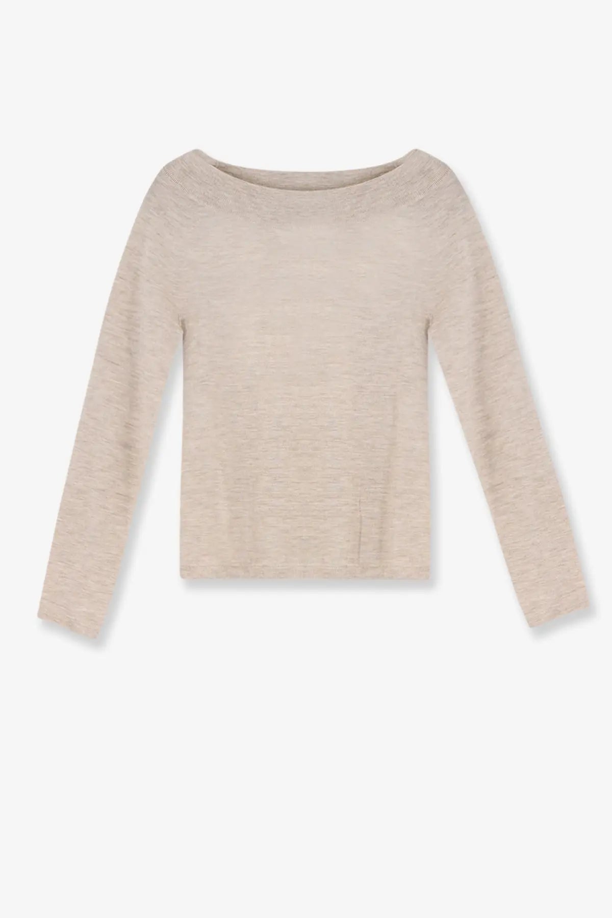 Beige max mara women’s faretra long-sleeved cashmere sweater with soft textured knit fabric and relaxed fit