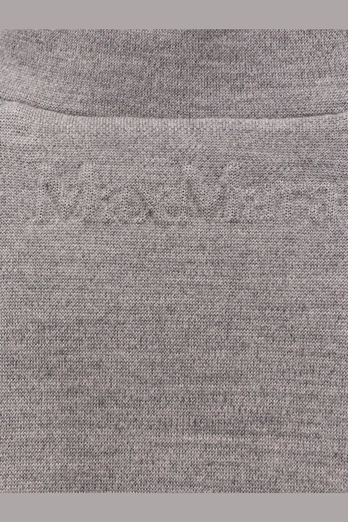 Max mara women’s frine double wool cotton sweatshirt grey with gray heathered cotton and subtle raised mossimo logo