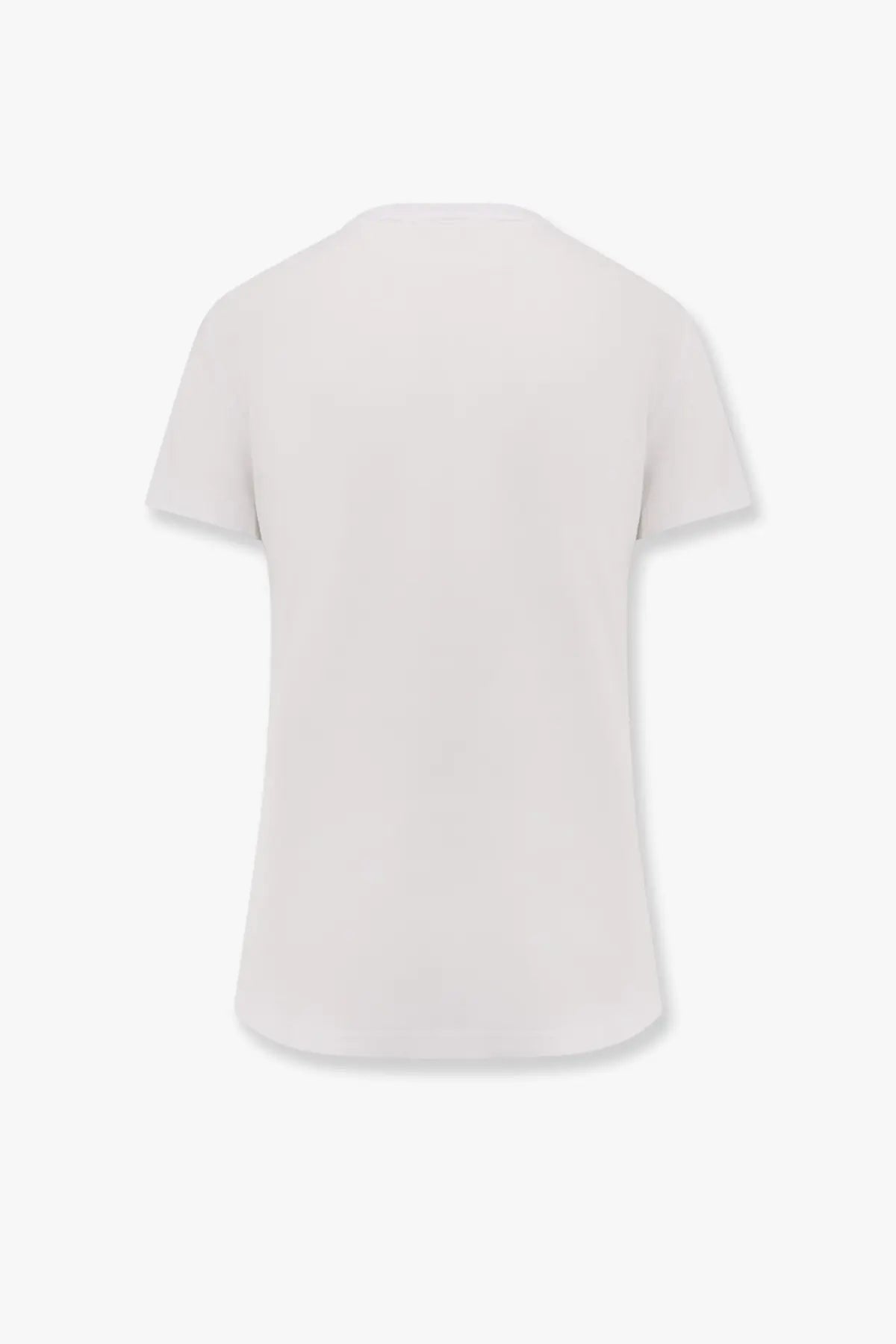 Max Mara women’s giovane white cotton t-shirt with short sleeves crew neck and minimalist design