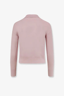 Max mara womens medeola wool blend cardigan in soft blush pink with tailored fit and subtle seam detailing