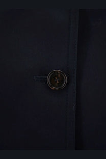 Dark navy metallic button with four holes on max mara womens mxapaggio cotton cape blue