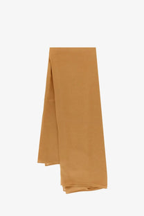 Max mara women’s mxastarna silk scarf in beige featuring a soft solid mustard-yellow smooth lightweight fabric