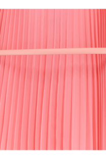 Max mara women’s mxecapsula long dress in soft pink pleated fabric with smooth texture and vertical folds