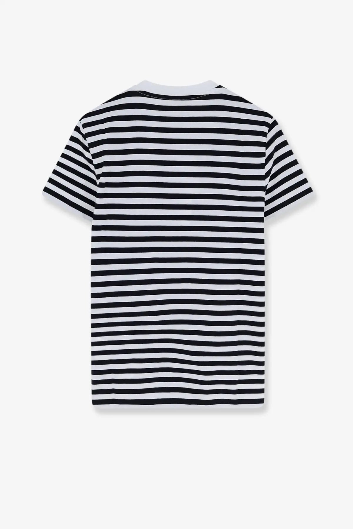 Max mara women’s mxmoboli cotton shirt black featuring a black and white horizontally striped short-sleeved design