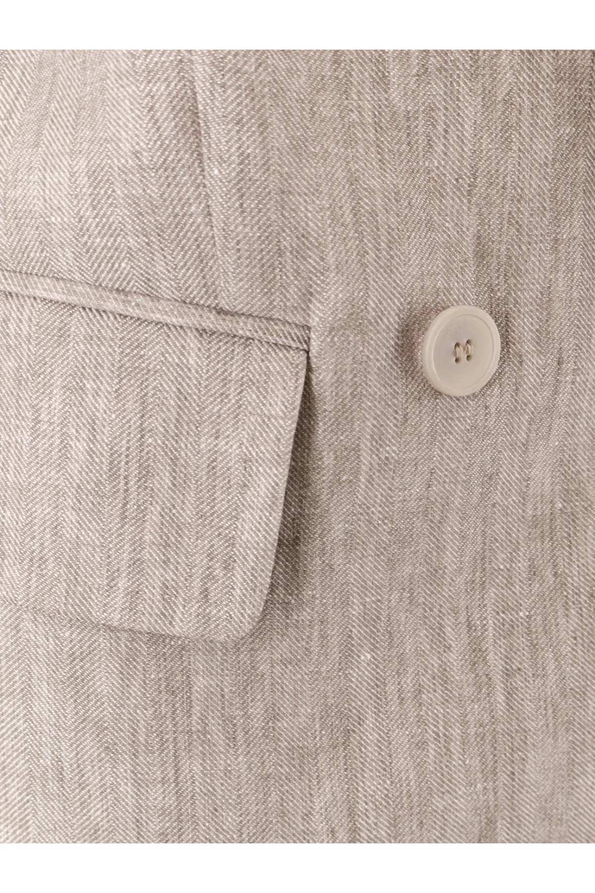 Beige herringbone wool blazer with matching button from Max Mara womens Mxmolimpia linen blazer collection